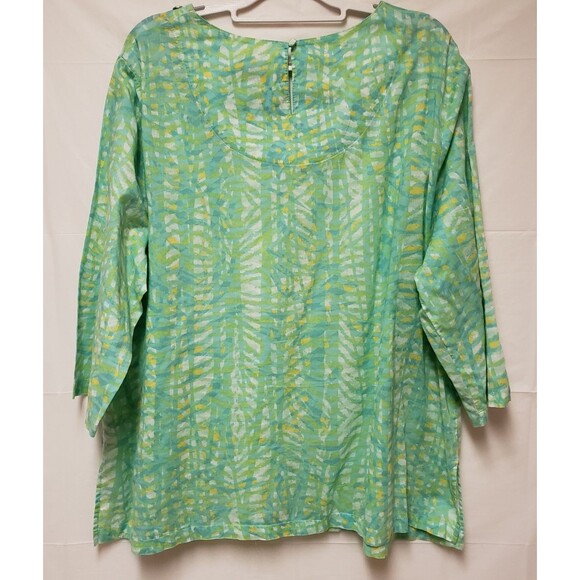 Heart of Palm Blouse S 24 Mint Green Embellished Long Sleeve Vintage Summer NWOT - Picture 12 of 12